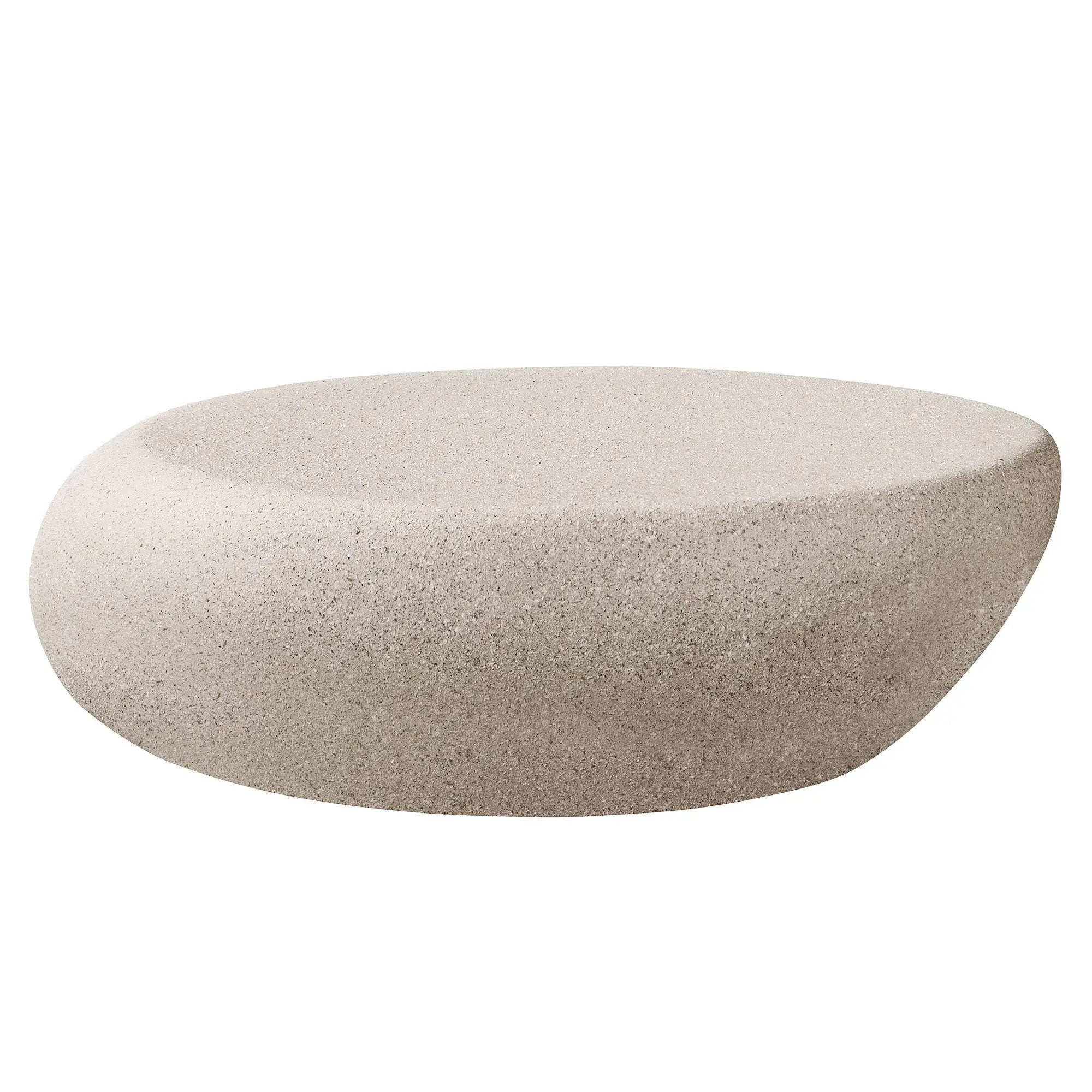 43.31'' Fiberglass Elliptical Coffee Table for Living Room by HouseOfZazla