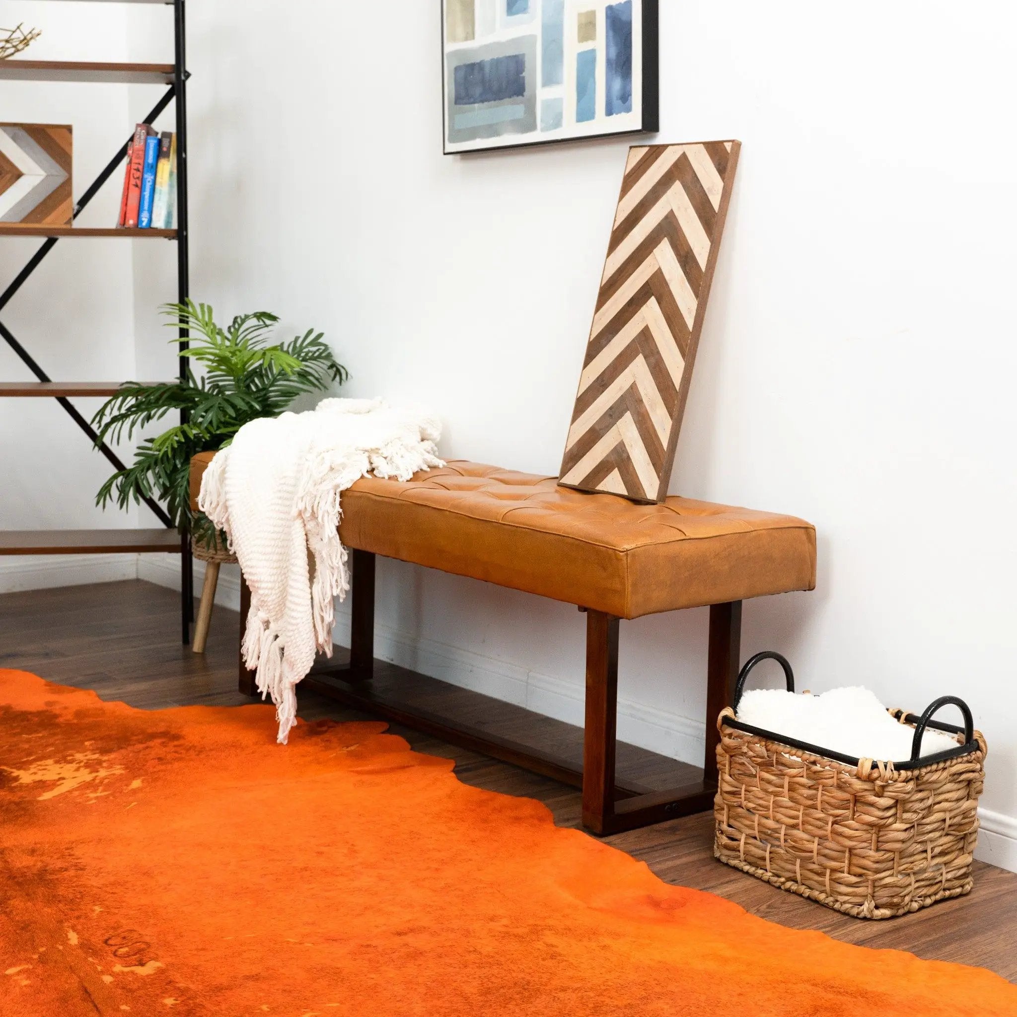 Cameron - Bench - Brown / Tan by HouseOfZazla