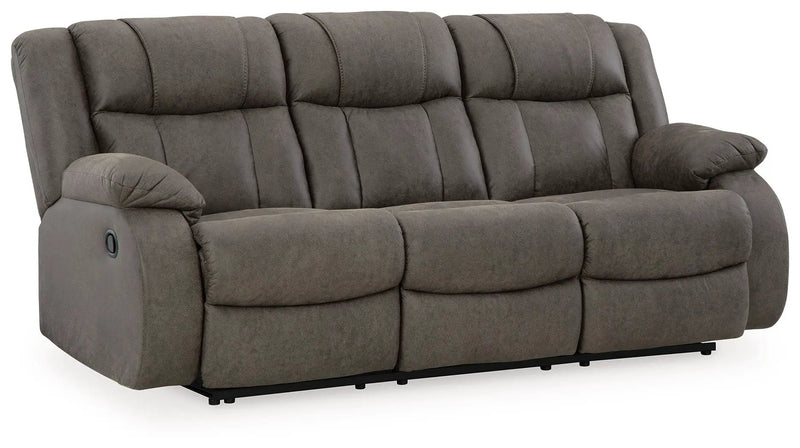 First Base - Reclining Sofa - Gunmetal by Unique Piece Furniture