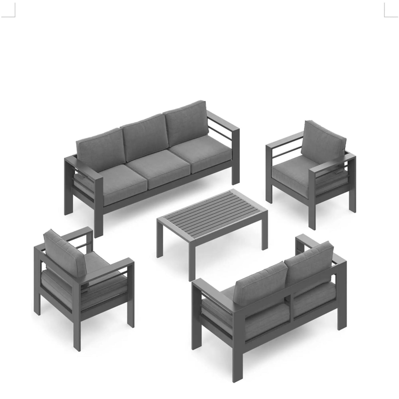 Outdoor Patio Set, All-Weather With Thick Cushions by HouseOfZazla