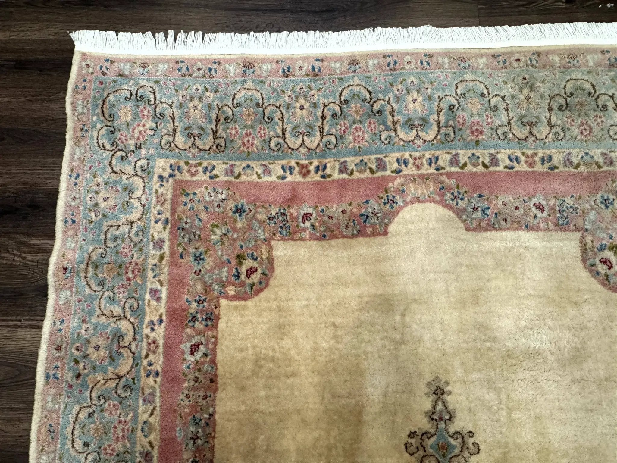 Persian Kerman Rug 6x9, Pastel Colors, Semi Open Field by Jewel Rugs