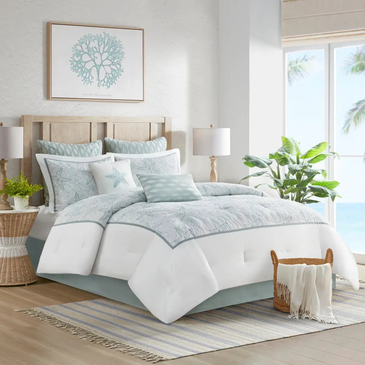 Comforter Set White King by HouseOfZazla