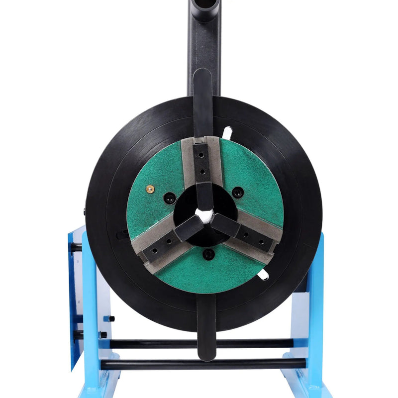 Heavy Duty Rotary Welding Positioner Turntable Table With Manual Tilt And 3 Jaw Lathe Chuck - Blue by HouseOfZazla
