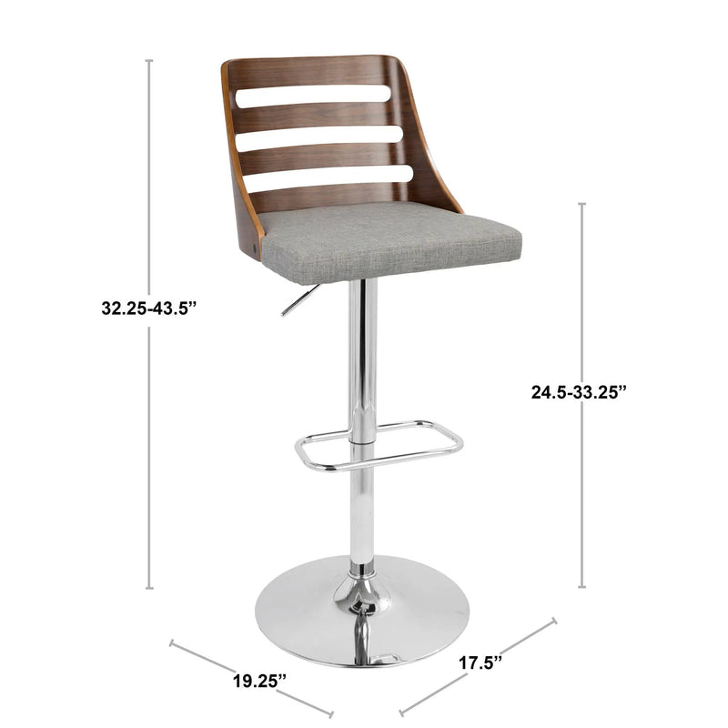 Trevi - Mid Century Modern Adjustable Barstool With Swivel by Unique Piece Furniture