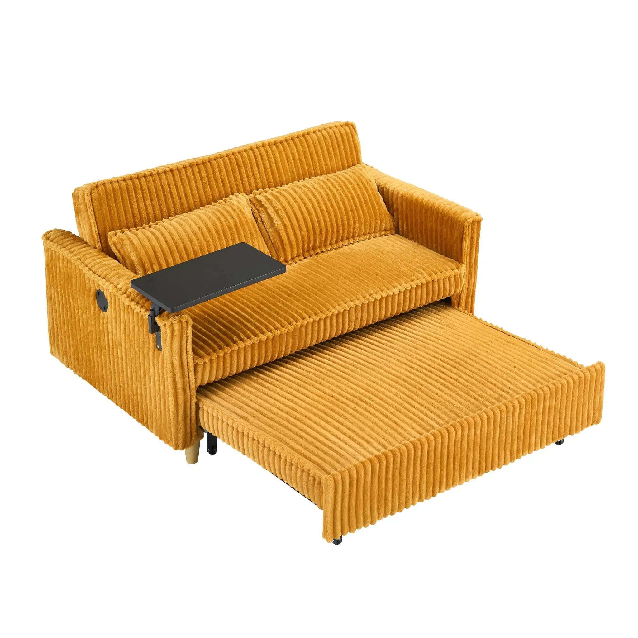 Pull Out Sofa With Movable Tabletop And USB Ports by HouseOfZazla