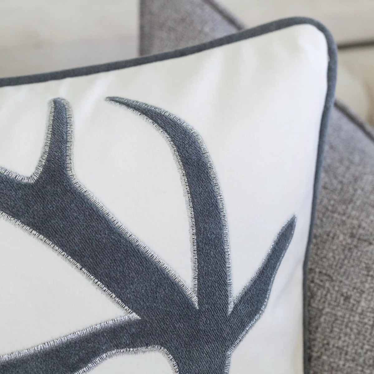 Holiday Reindeer Velvet Accent Pillow 20x20 by HouseOfZazla