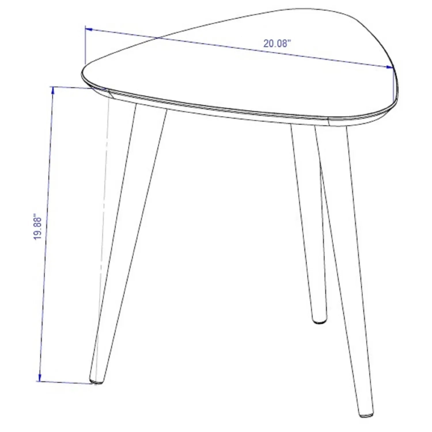 Utopia - Triangle End Table - Off White by HouseOfZazla