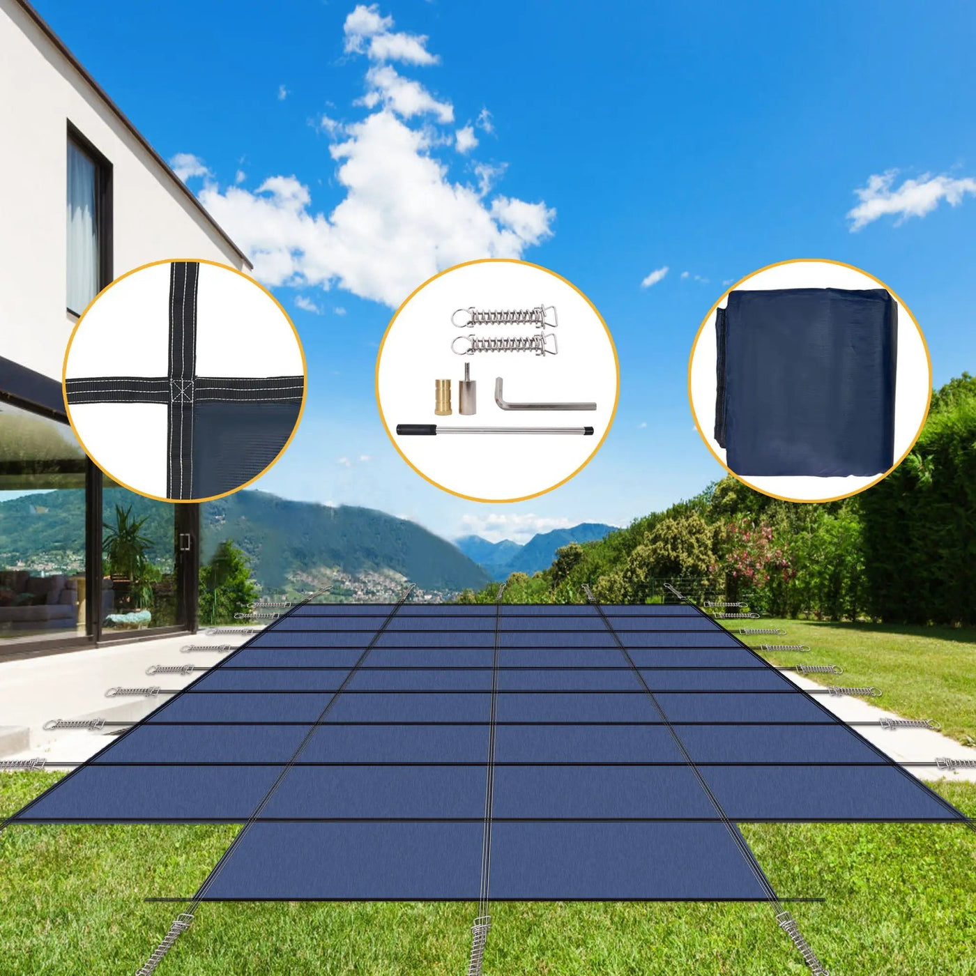 20 x 40 Ft High Strength Pool Safety Cover for Rectangular Inground Pools by HouseOfZazla