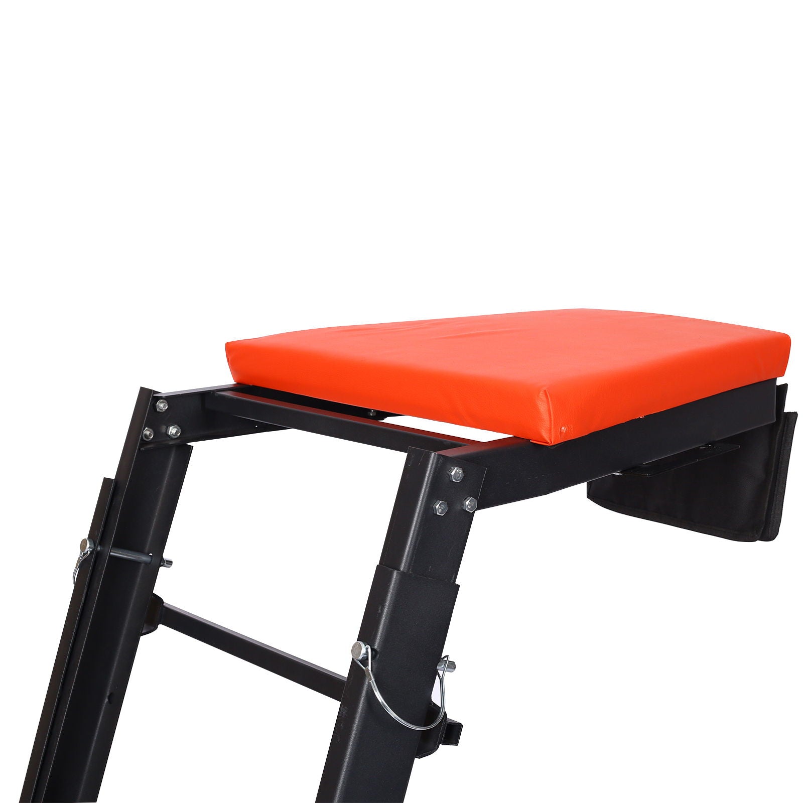 Heavy Duty Foldable Rolling Engine Top Creeper With Padded Deck And Locking Casters - Black by HouseOfZazla