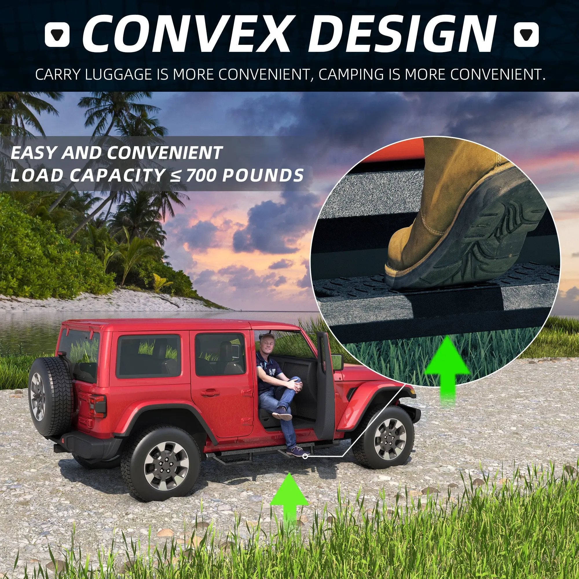 Two Stairs Running Boards Side Steps for Jeep Wrangler JK by HouseOfZazla