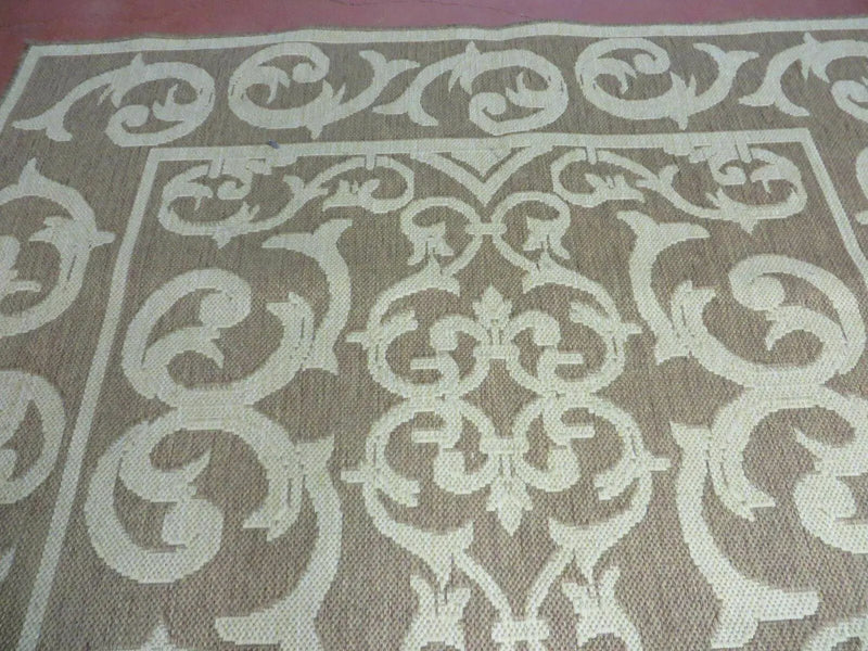 5' X 7' Machine Made Natural Fiber Jute Kilim Two Sided Rug Carpet Flat Weave Contemporary Design by Jewel Rugs