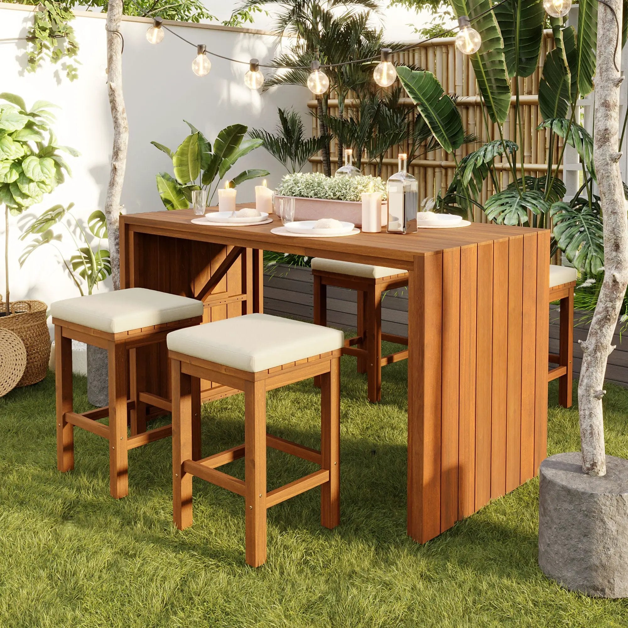 5 Piece Outdoor Bar Set by HouseOfZazla
