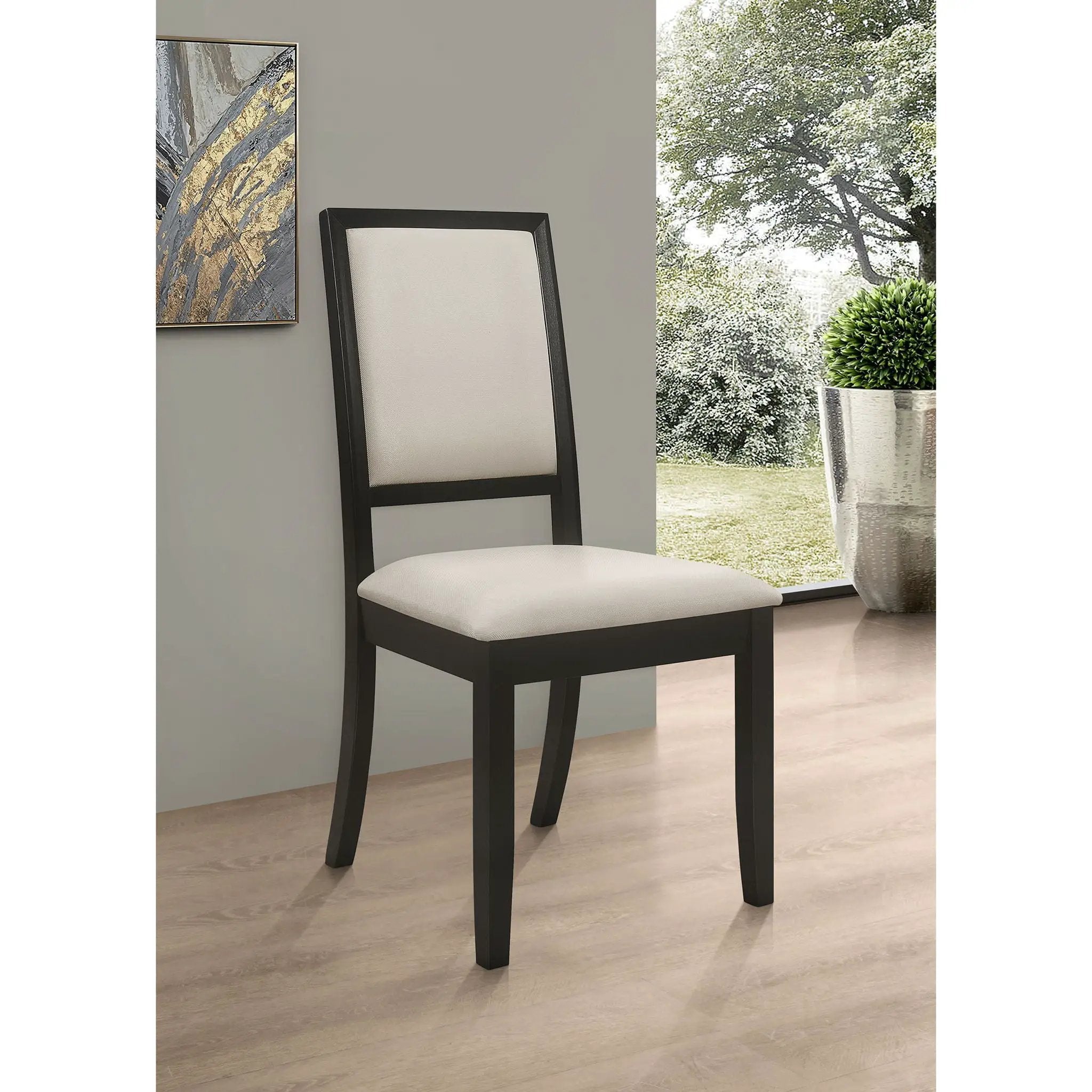 Upholstered Side Chairs (Set of 2) - Cream by HouseOfZazla