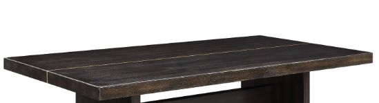 Rustic Dining Table with Fixed Top - Espresso / Gold, photo 4 of 4