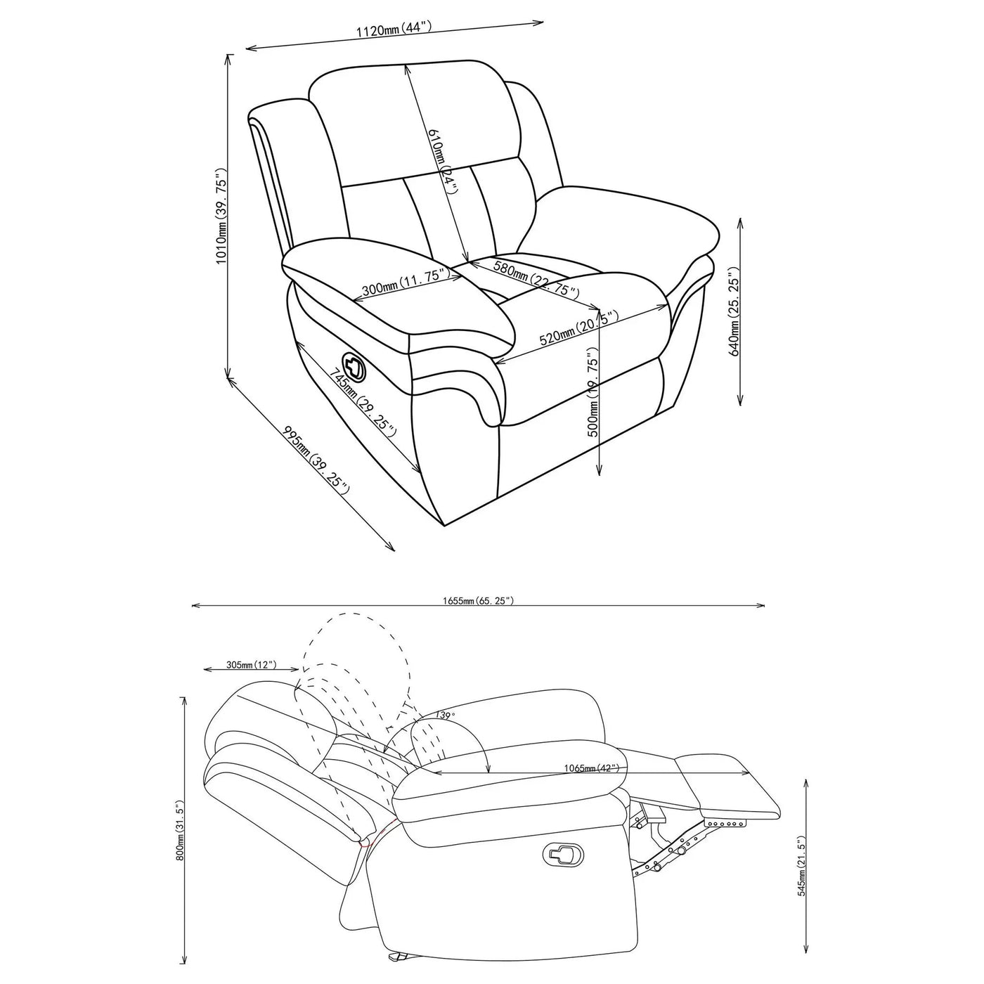 Pannen - Glider Recliner by Unique Piece Furniture