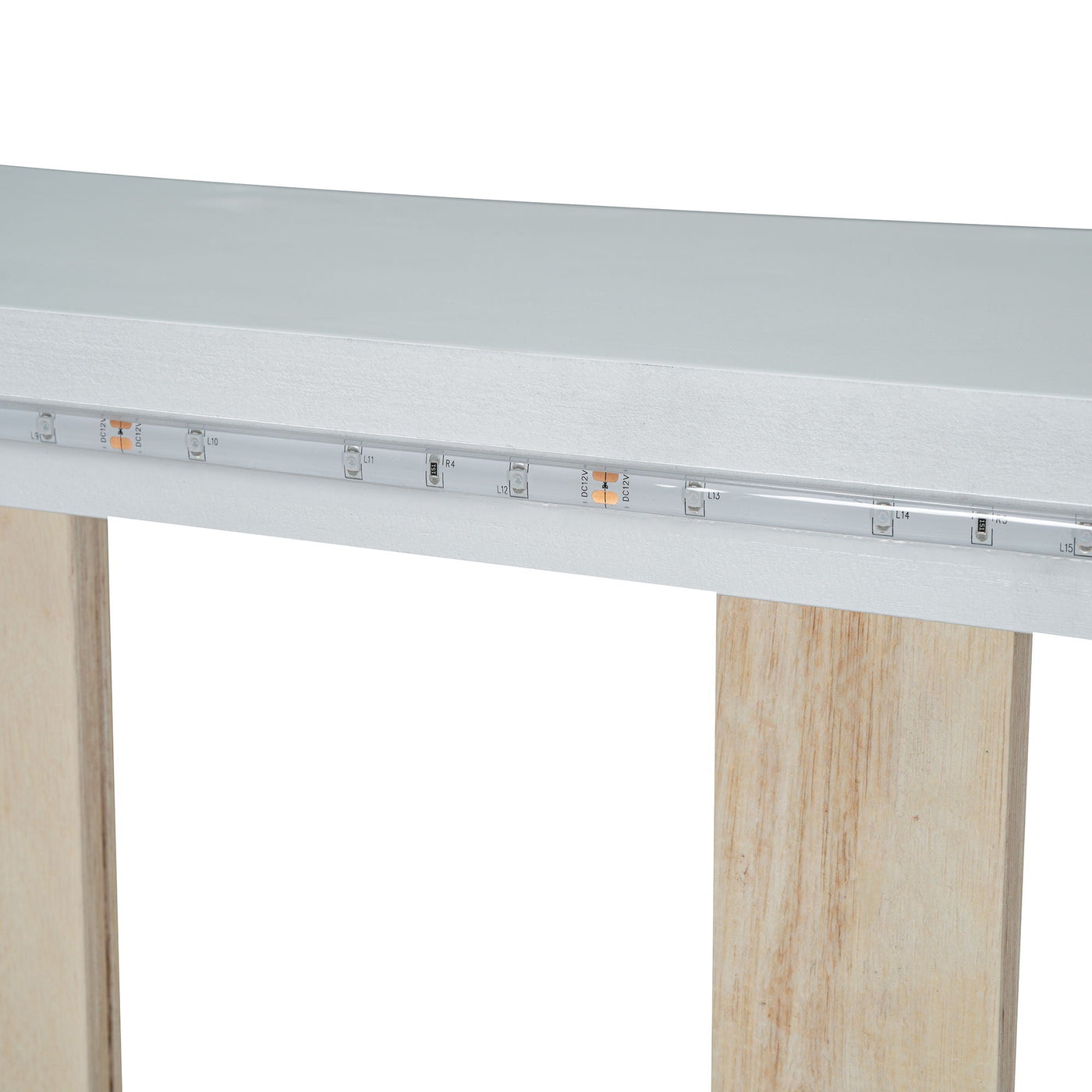 Race Car Shaped Platform Bed With LED And Upholstered Backrest In by HouseOfZazla
