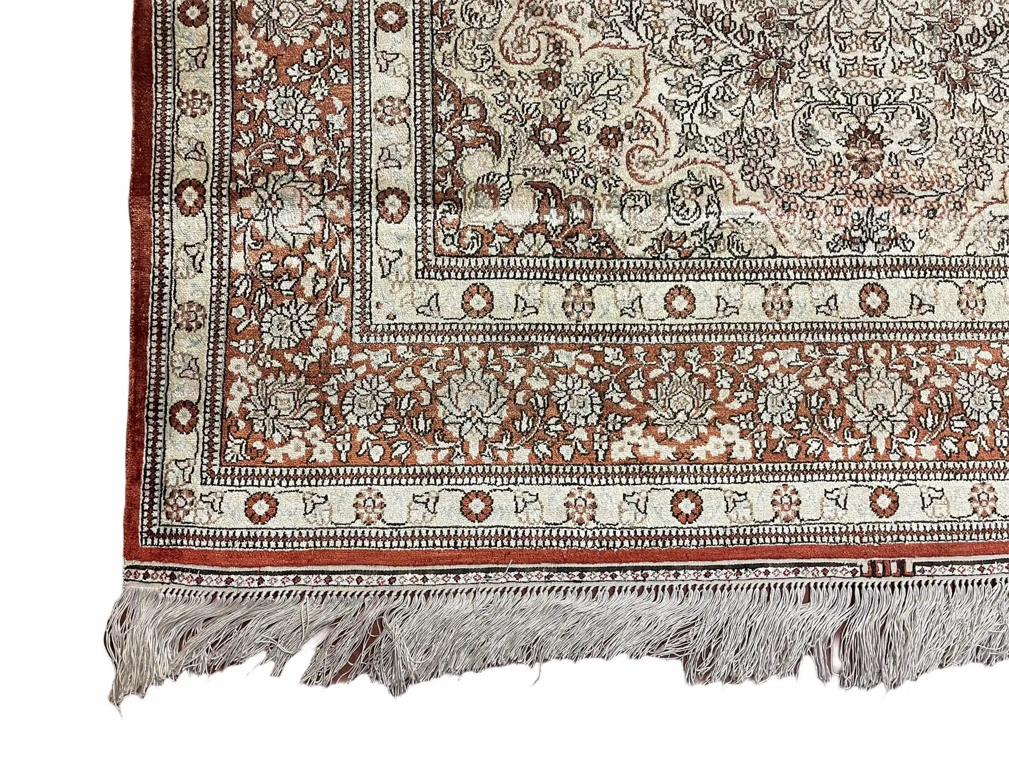 4' X 6' Vintage Fine Handmade Chinese Oriental Silk Rug 400 KPSI Wow by Jewel Rugs
