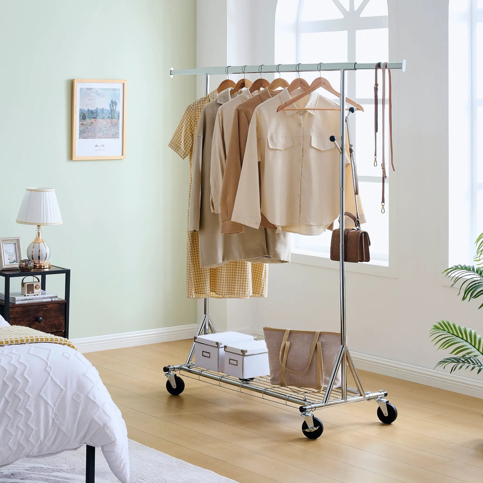 Heavy Duty Rolling Clothes Rack by HouseOfZazla