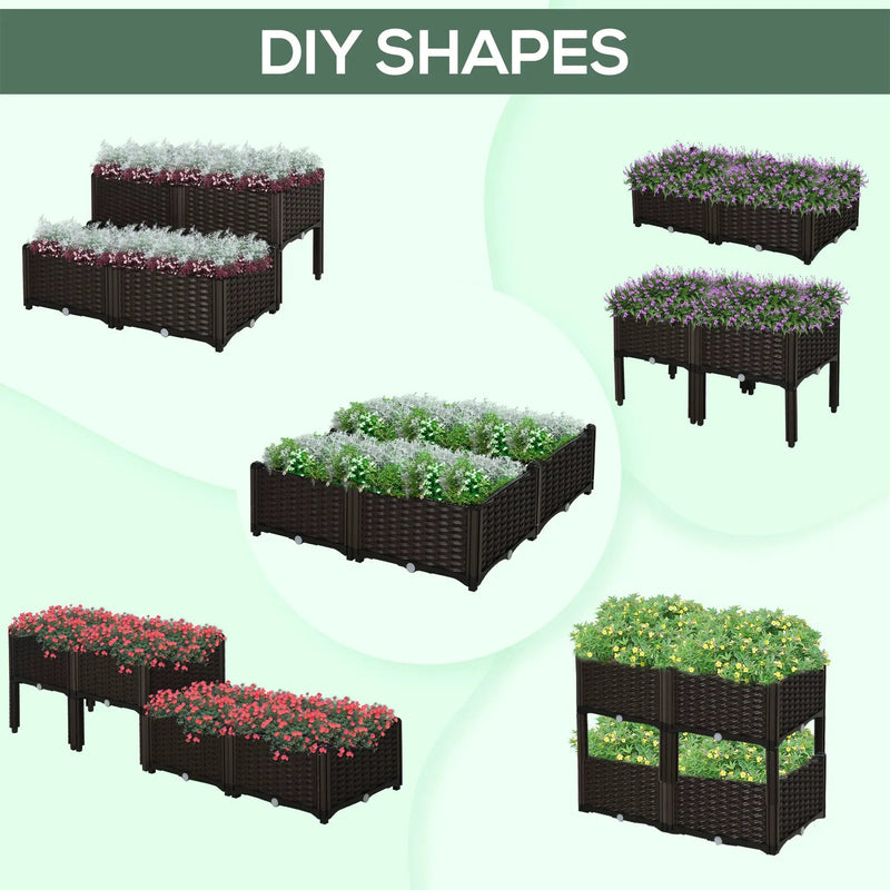 Outsunny 4 Piece Raised Garden Bed with Legs by HouseOfZazla