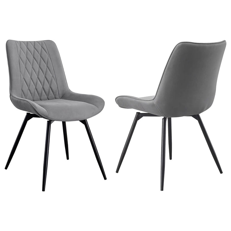 Tufted Swivel Dining Chairs (Set of 2) - Gray by HouseOfZazla
