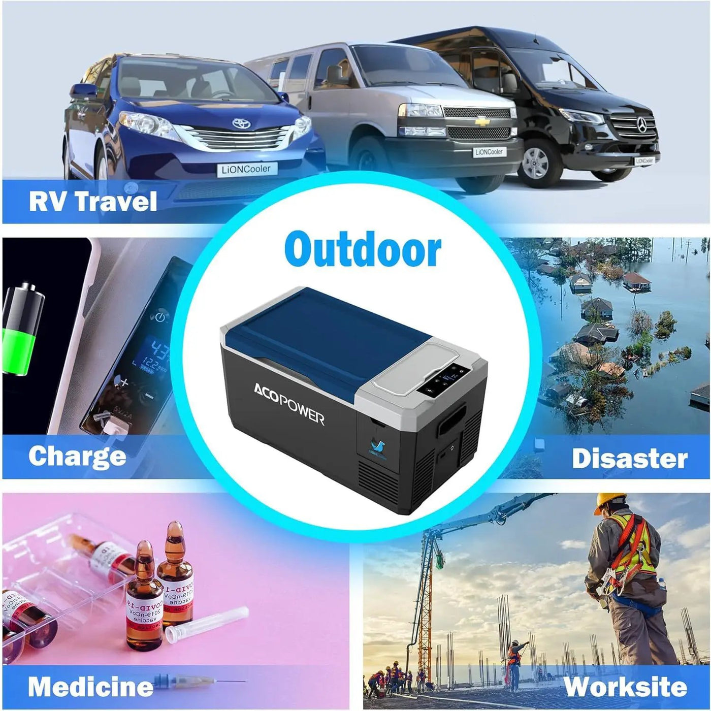 Portable Refrigerator, Car Freezer With App Control, 12V, 45W Low Noice Cooler For Rv, Boat by HouseOfZazla