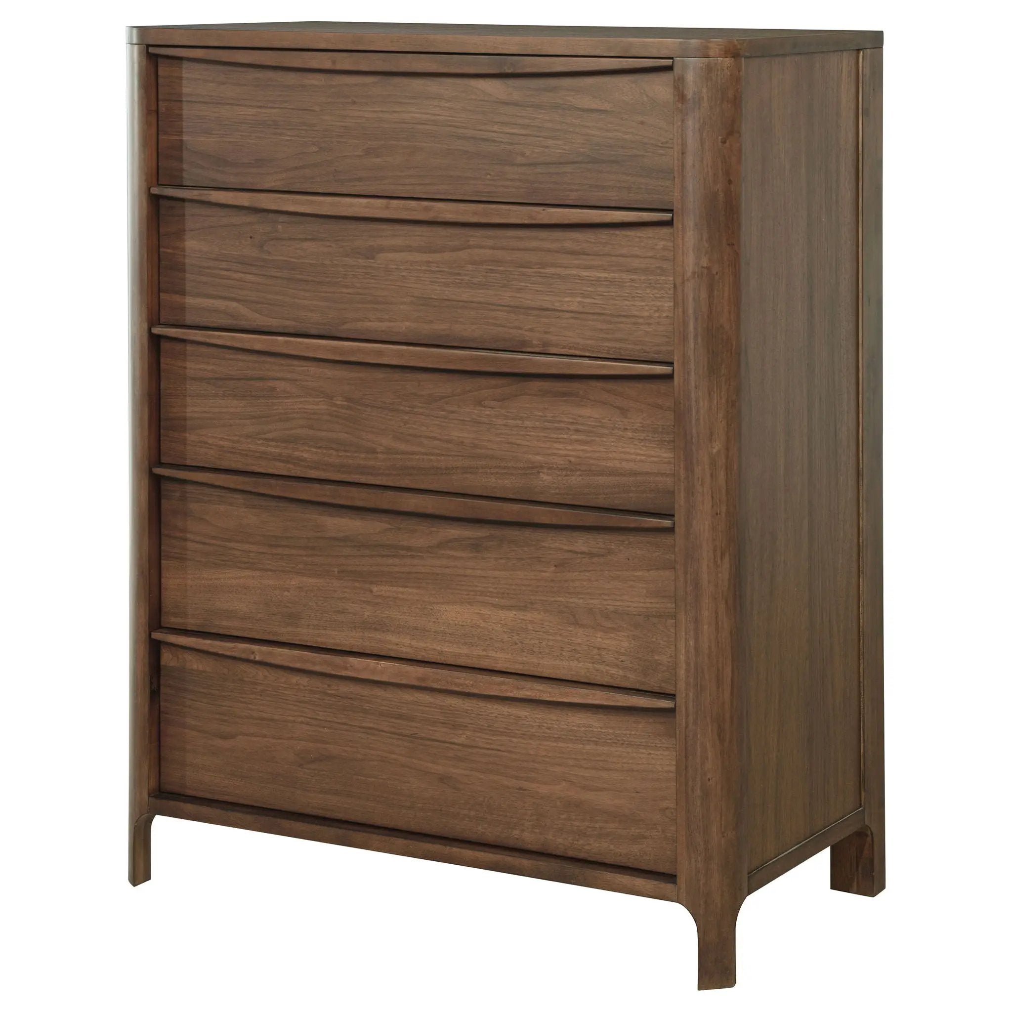 Maderia 5-drawer Chest of Drawers Walnut by Unique Piece Furniture