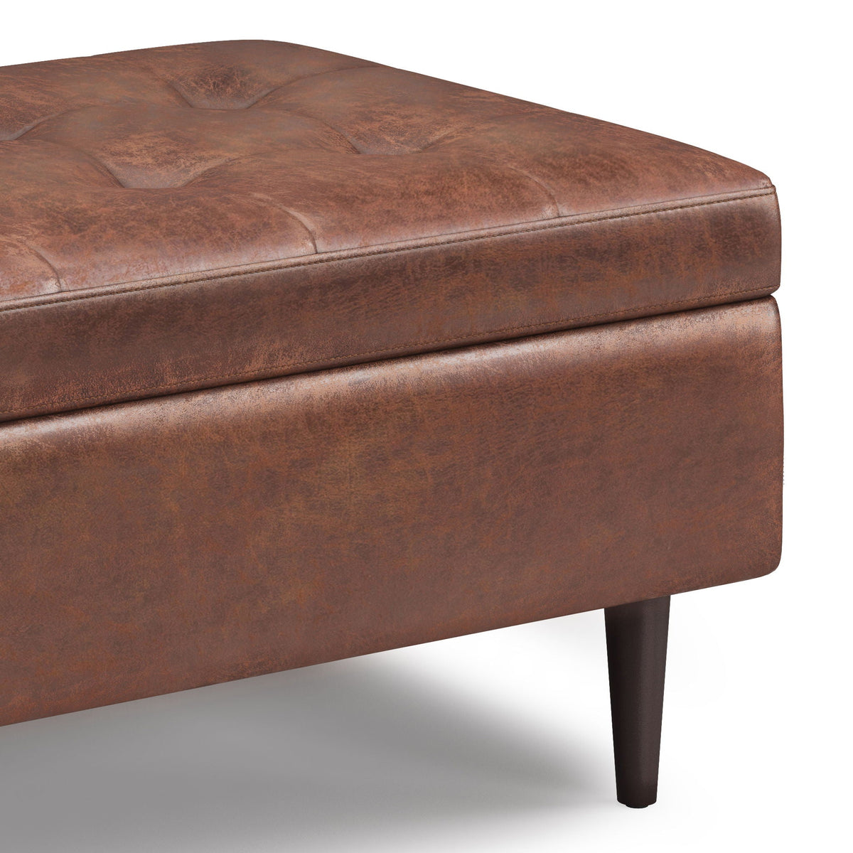 Shay - Large Square Coffee Table Storage Ottoman Mid-Century Style, photo 27 of 40
