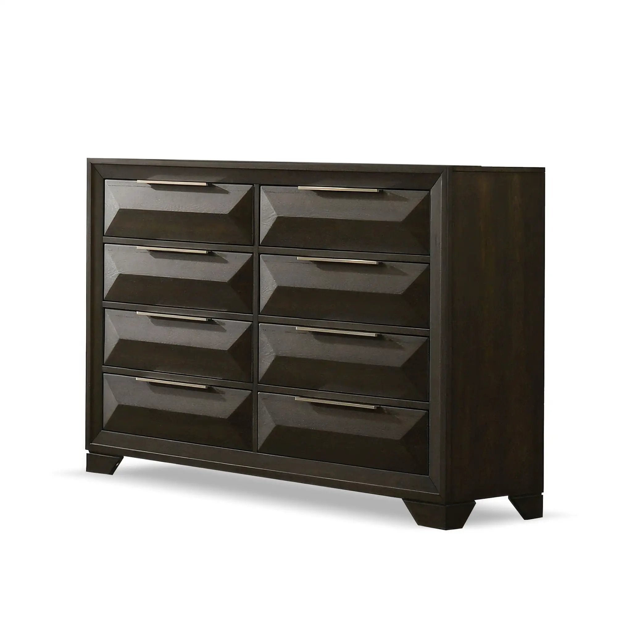 8 Drawer Dresser With Beveled Bracket - Espresso by Unique Piece Furniture