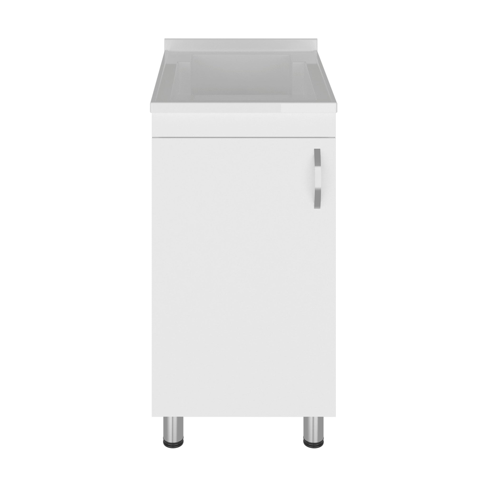 Slee Compact Utility Sink Cabinet with Storage and Metal Legs for Laundry Room by HouseOfZazla
