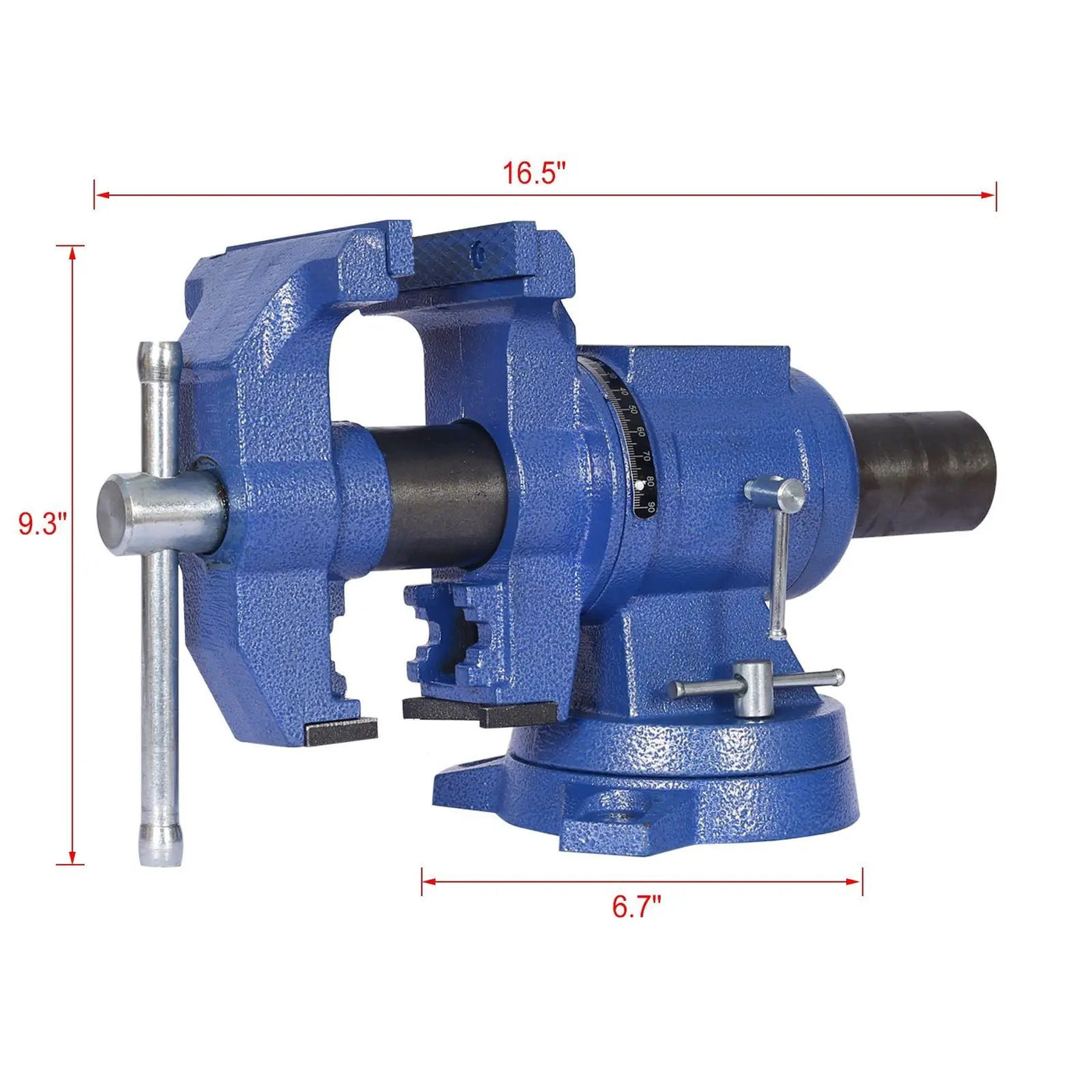 Heavy Duty 5" Multi Jaw Rotating Bench Vise with 360° Swivel Base and Head by HouseOfZazla