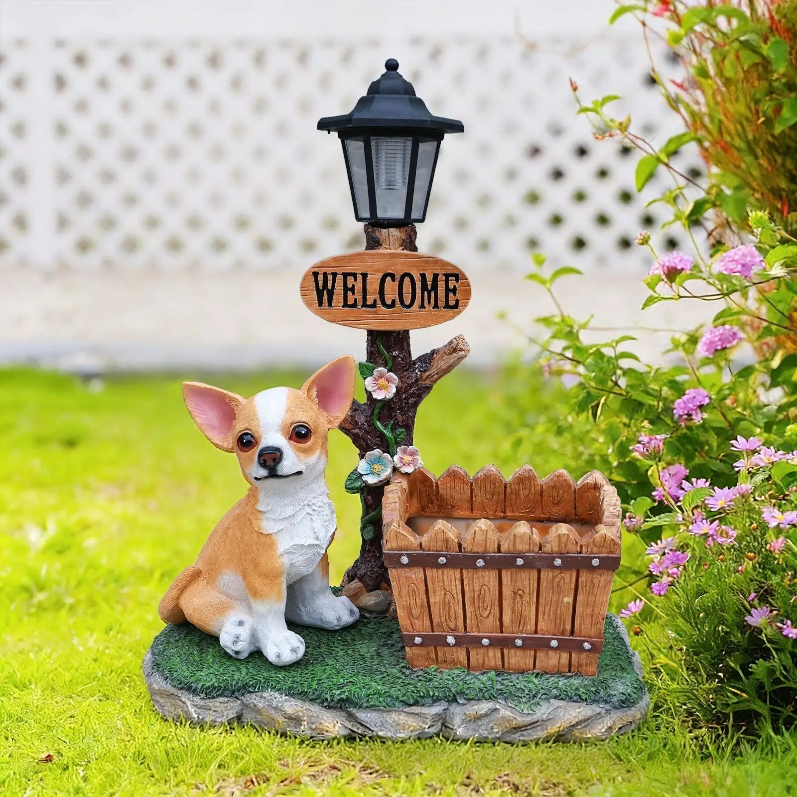 Sitting Chihuahua Dog Planter Statue by HouseOfZazla