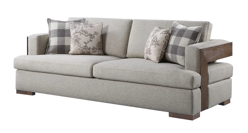 Niamey - Sofa With 4 Toss Pillows - Walnut by Unique Piece Furniture