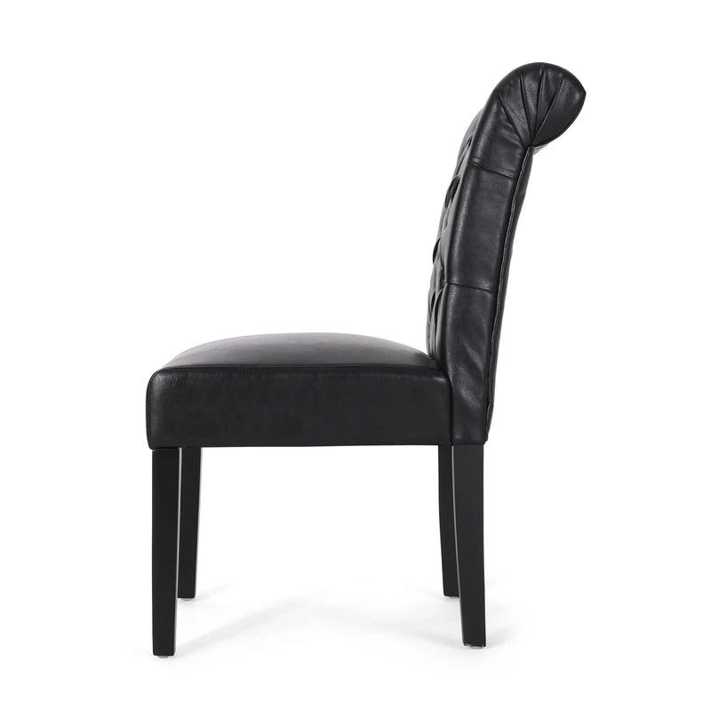 Broxton Tuft Dining Rolltop Chairs With Button Tufted Backrest (Set of 2) by HouseOfZazla