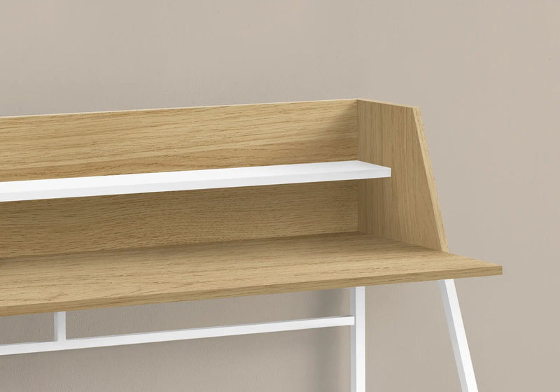 Computer Desk For Home Office, Laptop, Storage Shelves, Marble Look Contemporary & Modern by Unique Piece Furniture