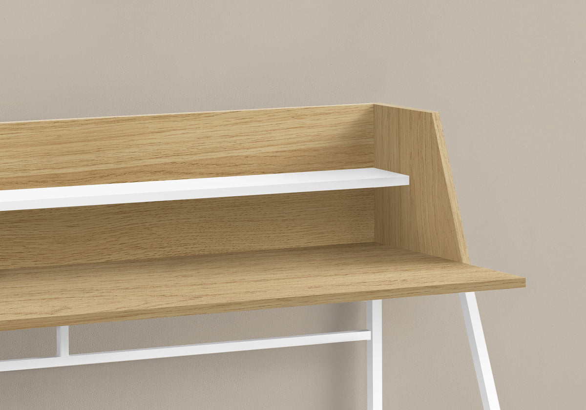 Marble Look Computer Desk with Storage Shelves - Multiple Colors, photo 21 of 24