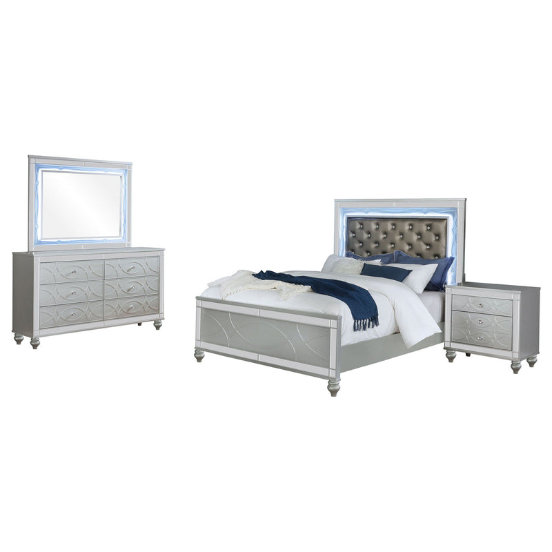 Gunnison 4-piece Queen Bedroom Set Silver Metallic by Unique Piece Furniture