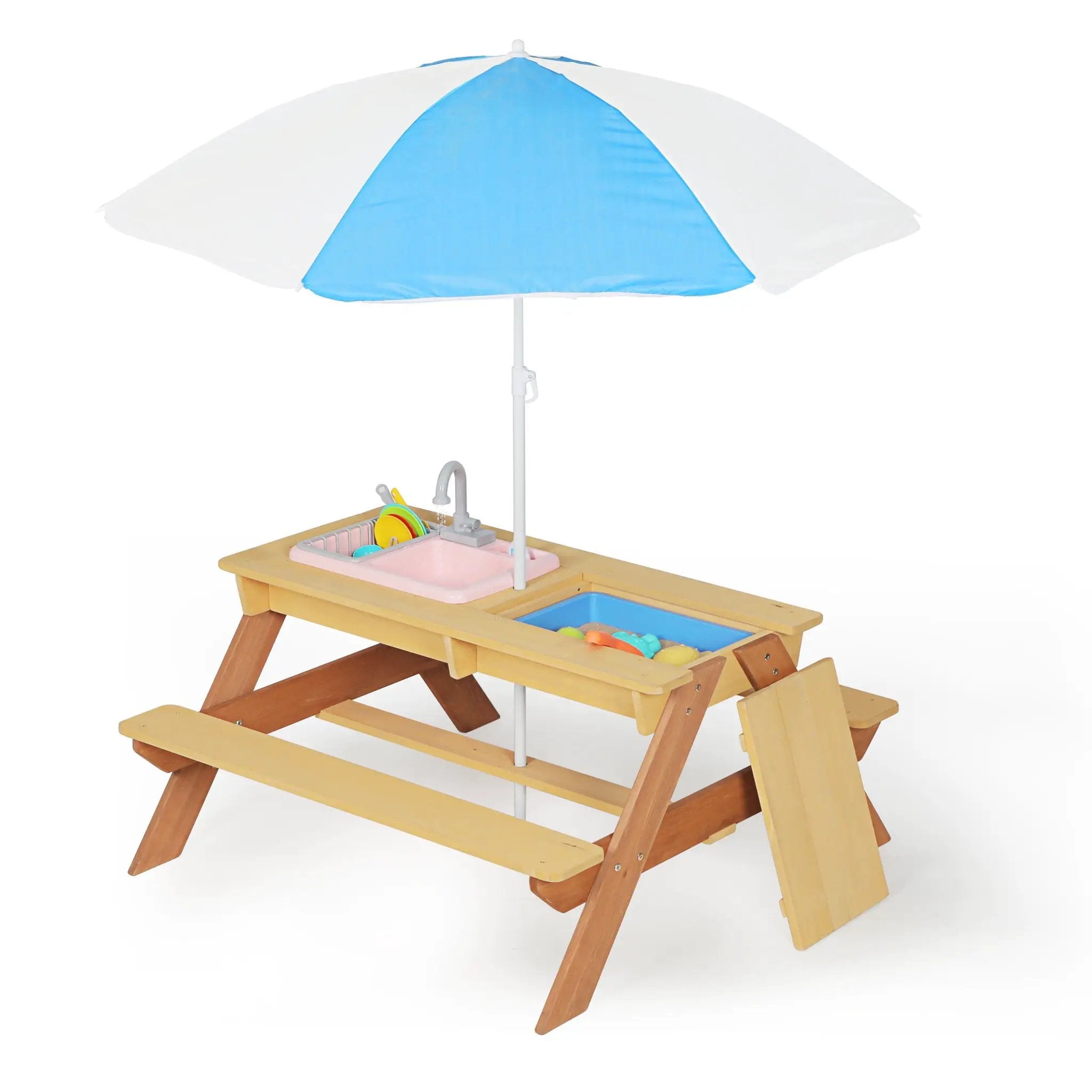 Kids Picnic Table With Sand and Water Table Conversion by HouseOfZazla