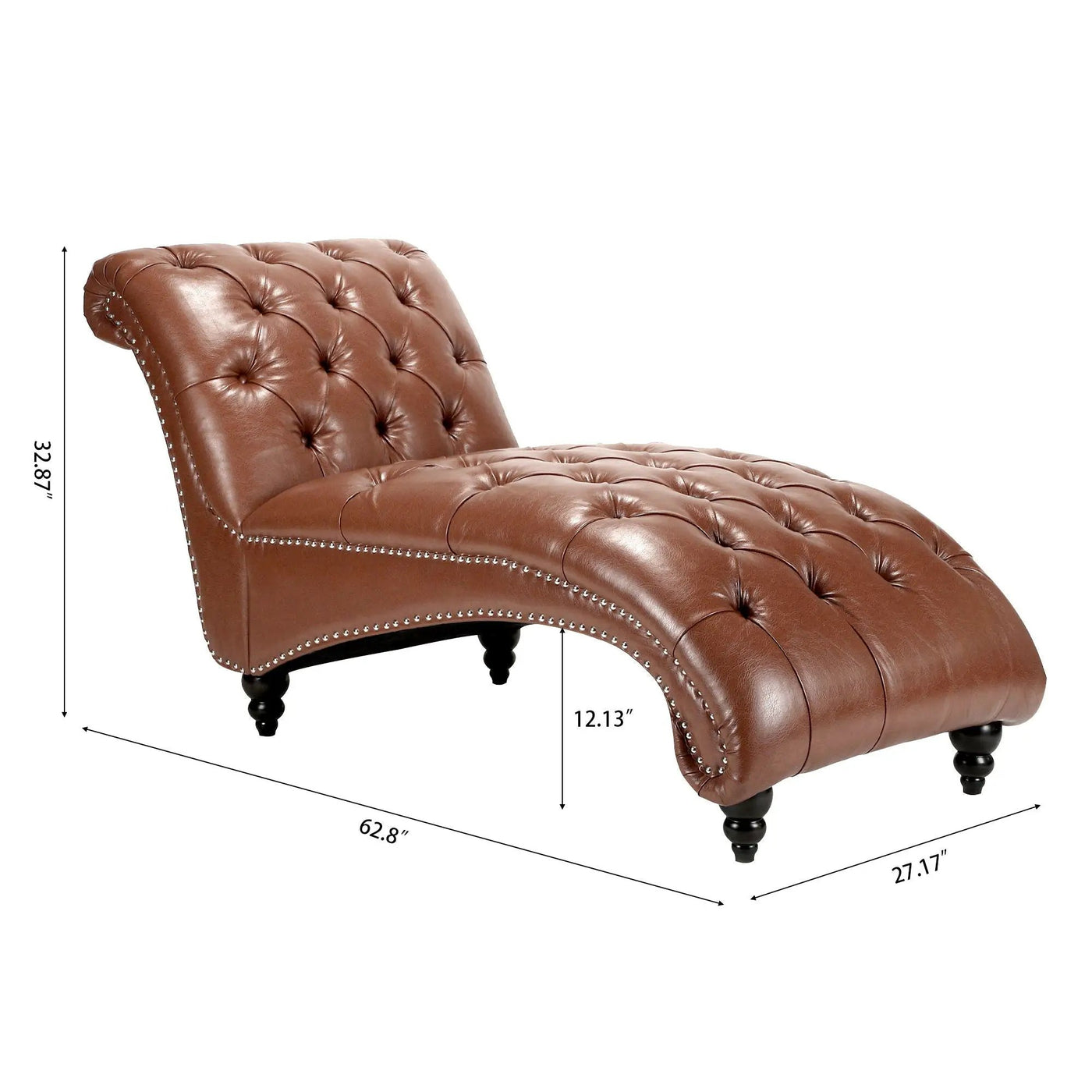 Tufted Armless Chaise Lounge by Unique Piece Furniture