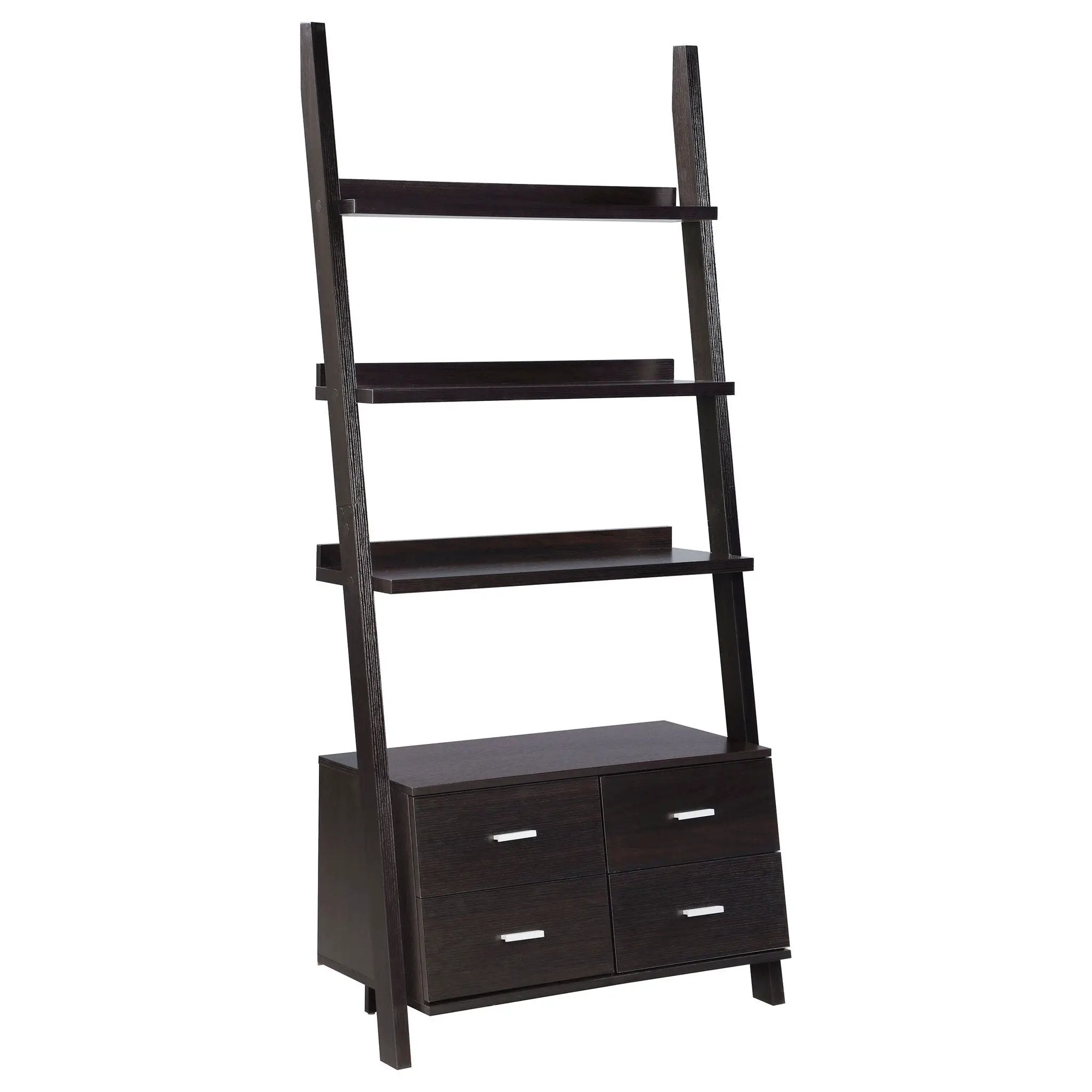 Colella 72-inch 5-shelf Storage Ladder Bookshelf Cappuccino by Unique Piece Furniture