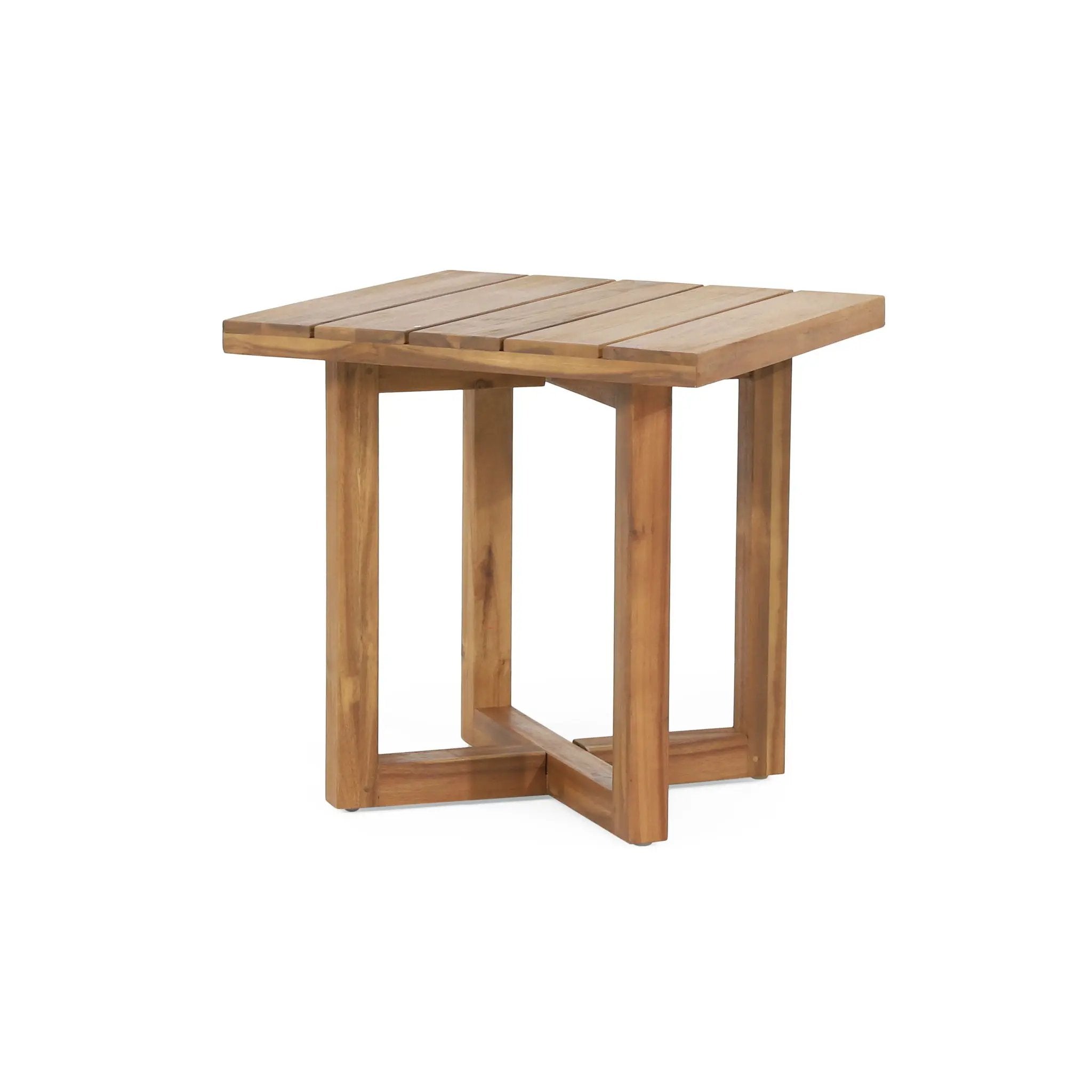 Ella - Square Side Table With Cross Stretcher Base by HouseOfZazla