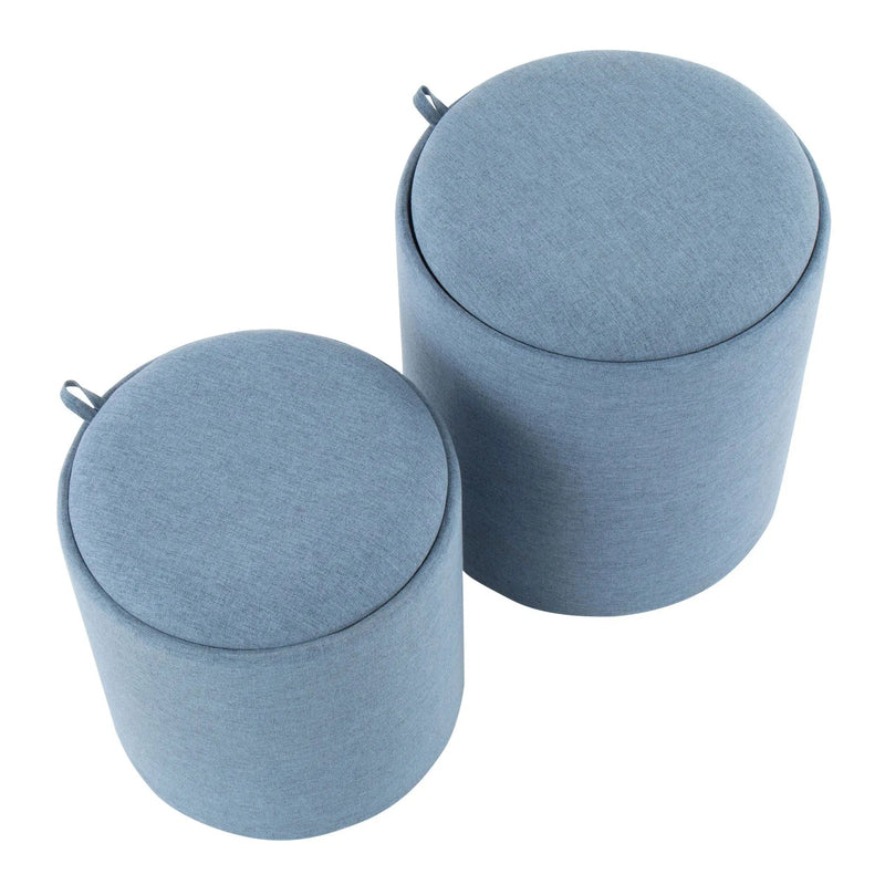 Tray - Contemporary Nesting Ottoman Set by Unique Piece Furniture