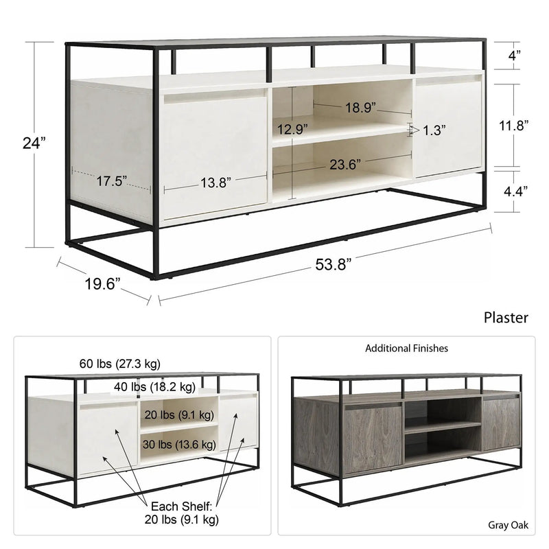 Camley - Media Console TV Stand - White by Unique Piece Furniture