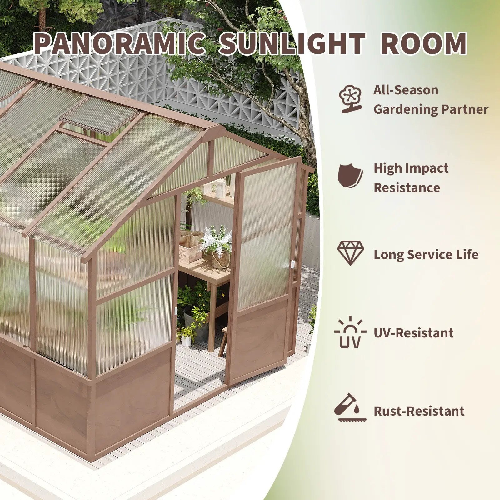 8x10 FT Greenhouse Kit by HouseOfZazla