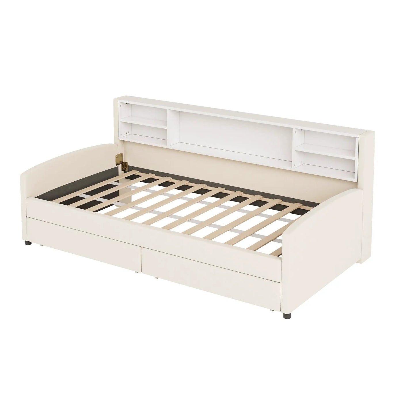 Luxurious Upholstered Platform Bed With Storage Drawers by HouseOfZazla