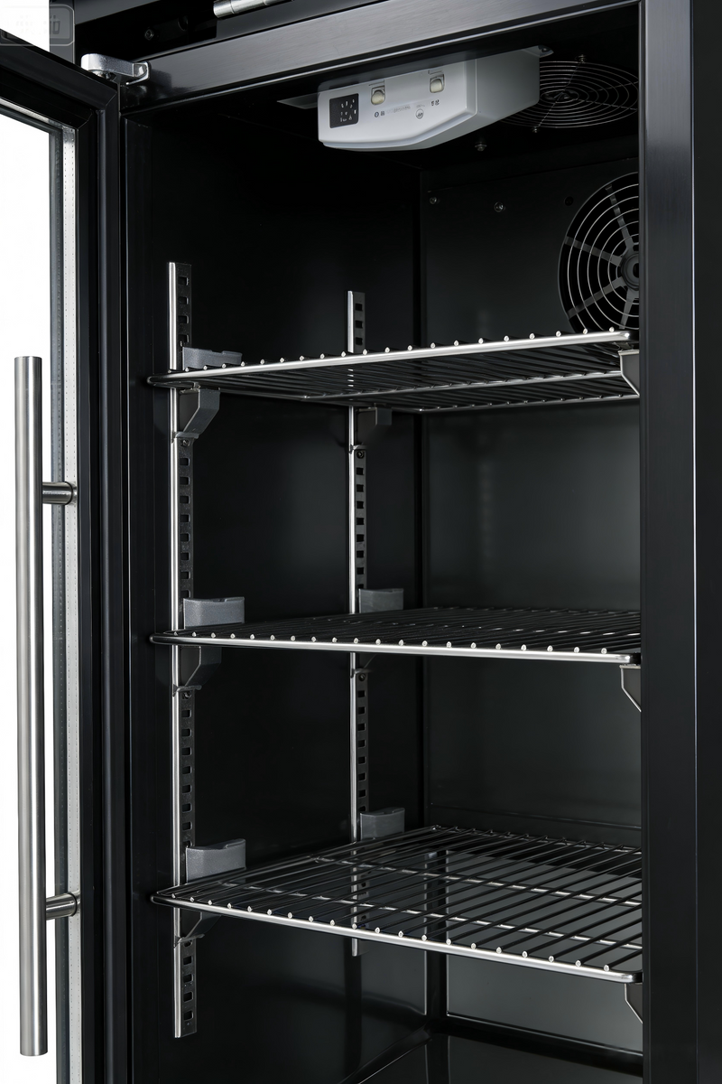 Black Single Door Fridge Cabinet Outdoor Kitchen Islands by HouseOfZazla