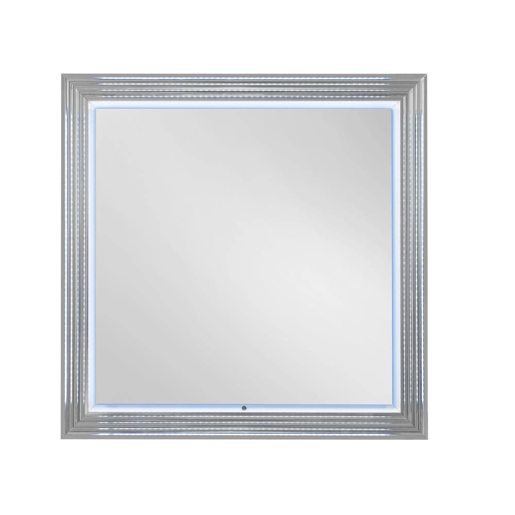 Moon - Marble Mirror With LED - White by Unique Piece Furniture