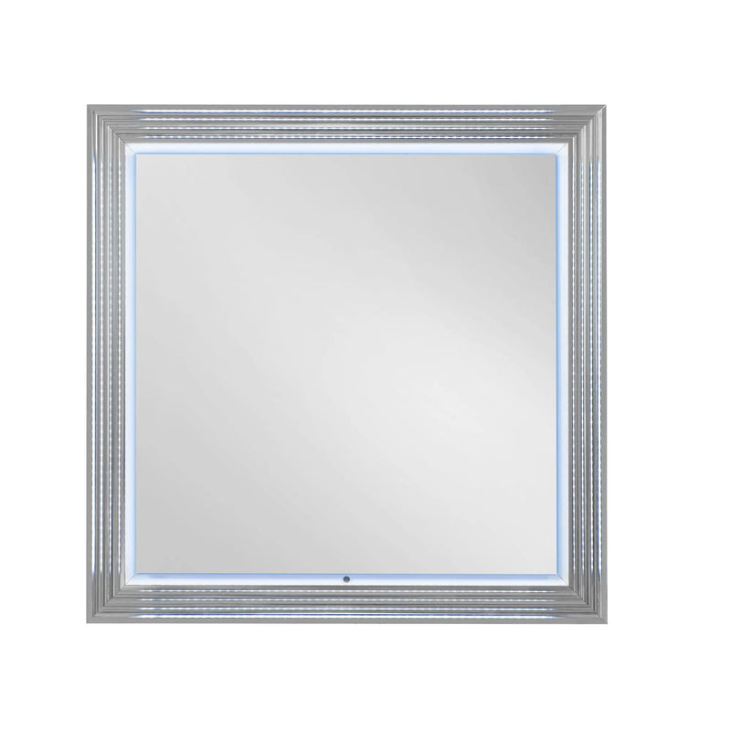 Moon - Marble Mirror With LED - White by HouseOfZazla