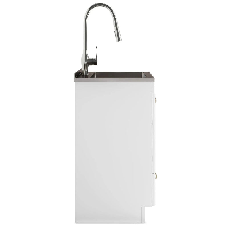 Lawrence - Laundry Cabinet With Faucet And Stainless Steel Sink by HouseOfZazla