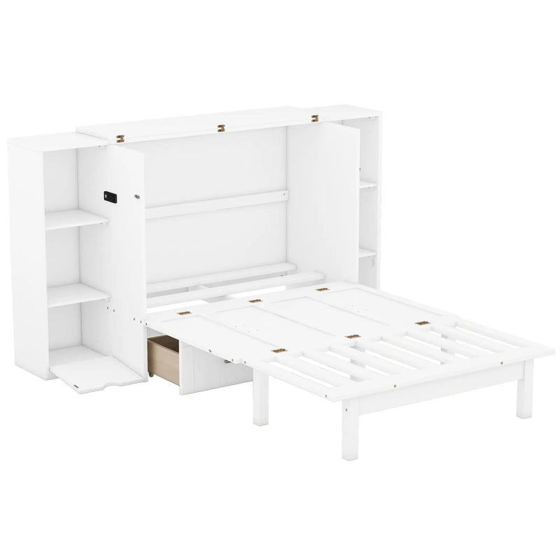 Murphy Bed With Shelves, Drawers And USB Ports by HouseOfZazla
