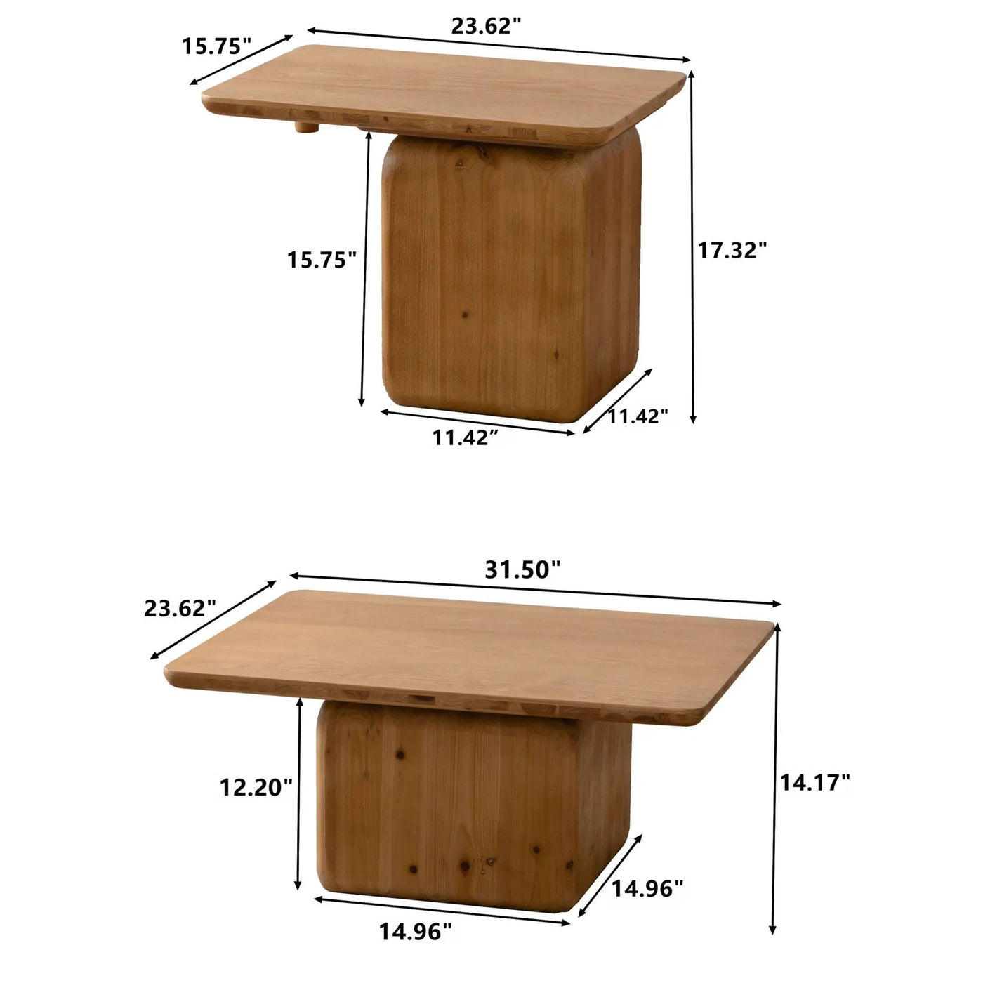 Square Coffee Table Set (Set of 2) by HouseOfZazla
